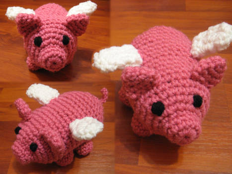 Crochet Winged Pig
