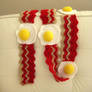 Crochet Bacon and Egg Scarf