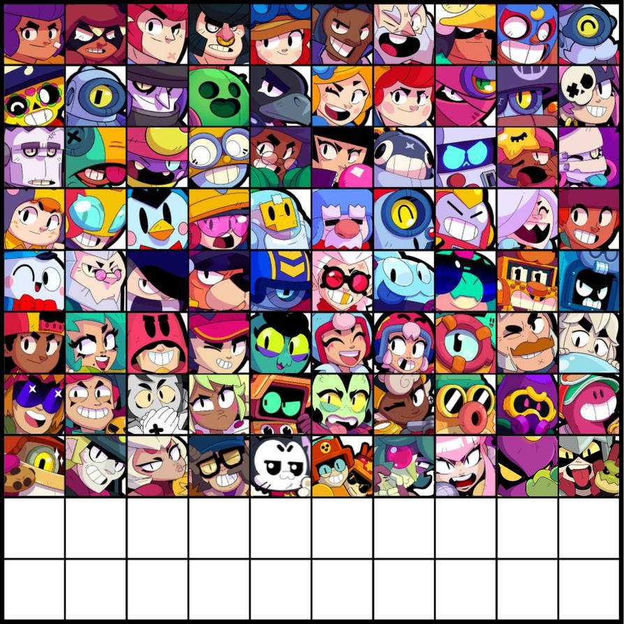 Brawlars 100 Brawlers In The Game! (80/100) by rusupavel on DeviantArt