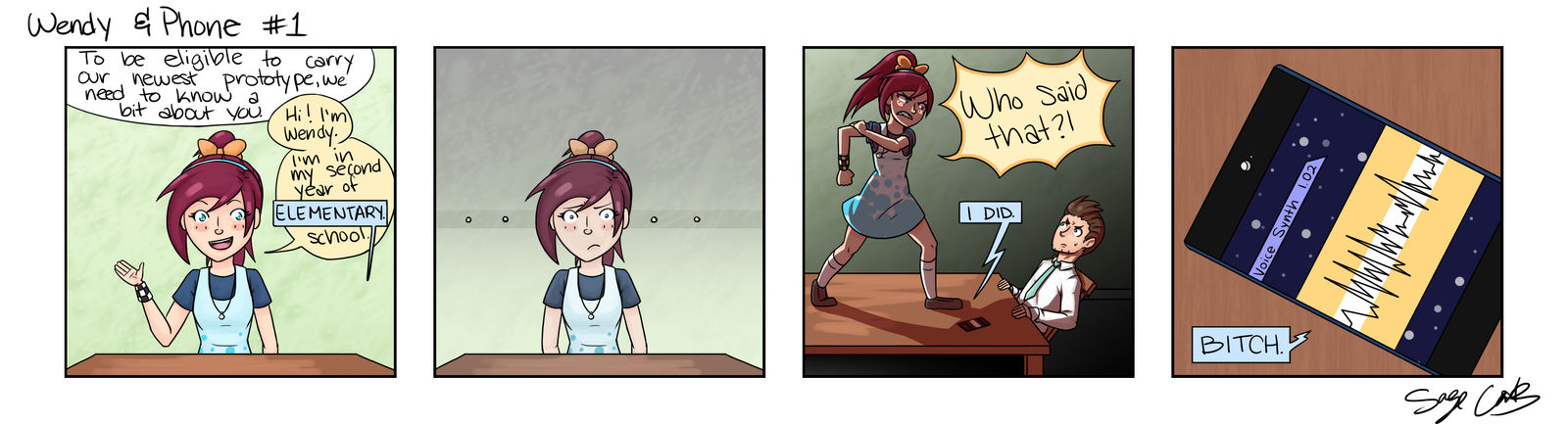 Wendy and Phone #1 by Mr-Sage Wendy and Phone #1 by Mr-Sage