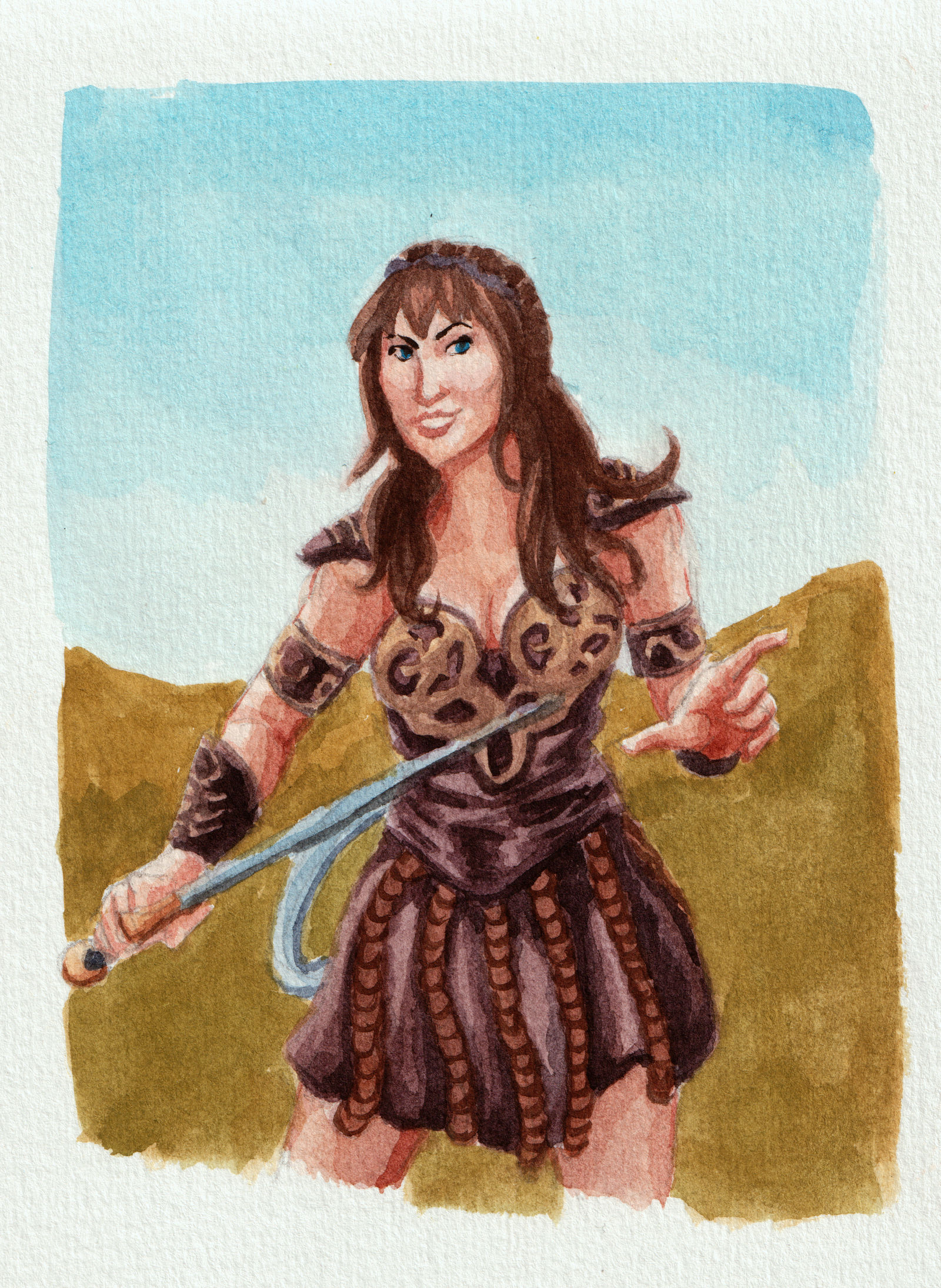 Watercolor Xena By Mr Sage On DeviantArt watercolor-xena-by-mr-sage-on-deviantart