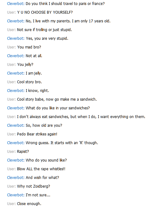 Trollin' Cleverbot