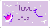 i love eyes stamp