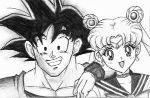 Goku and Sailor Moon