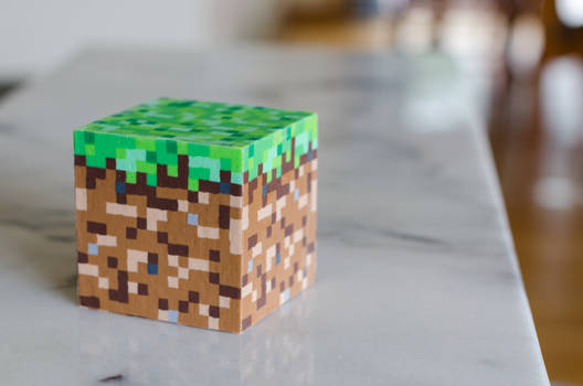 Perler Bead Grass Block