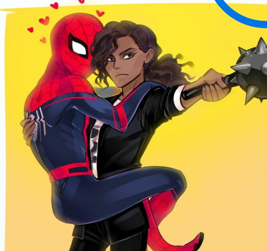 Zendaya carries tom by shadowtc74 on DeviantArt