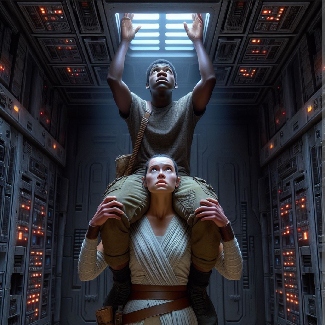 Rey and Finn again lol by shadowtc74 on DeviantArt