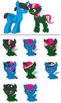 Rare Raspberry and Blue Moon Breedable babies by Strawberry-T-Pony