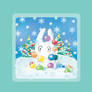 Bunny and christmas garland