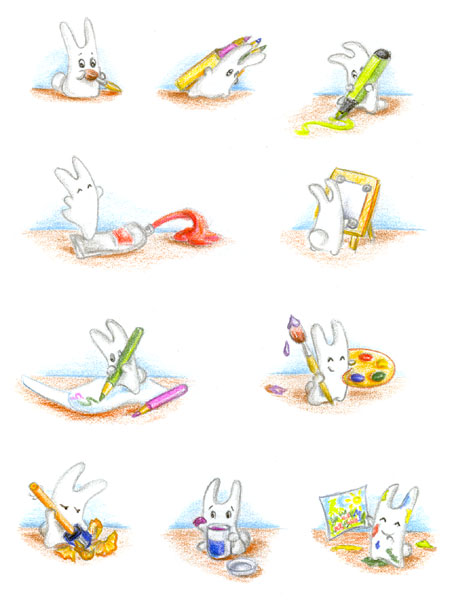 Bunny is drawing