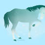 Aqua horse vector