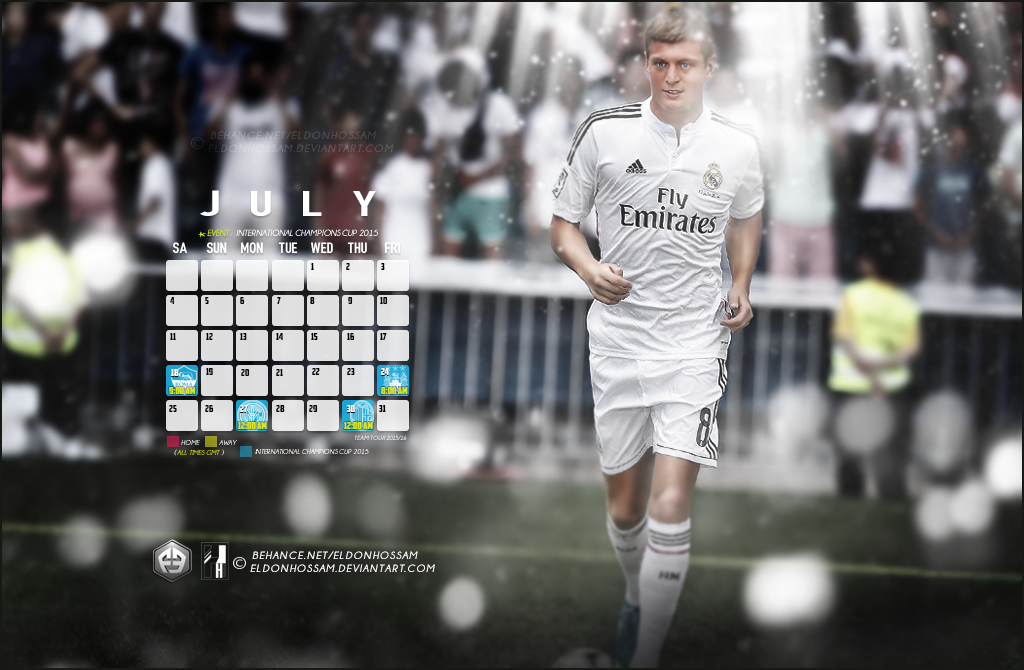 Real Madrid Matches Calendar On July 2015 By Eldonhossam On Deviantart