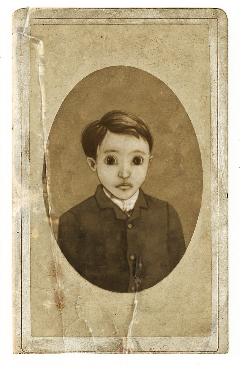 Old photo of a boy