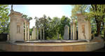 Amphitheater In The Royal Lazienki Park - Panorama by skarzynscy