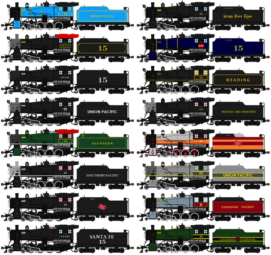 Custom Model Train Livery My Trainsona in Different Railroad Liveries by WynterStar93 on DeviantArt