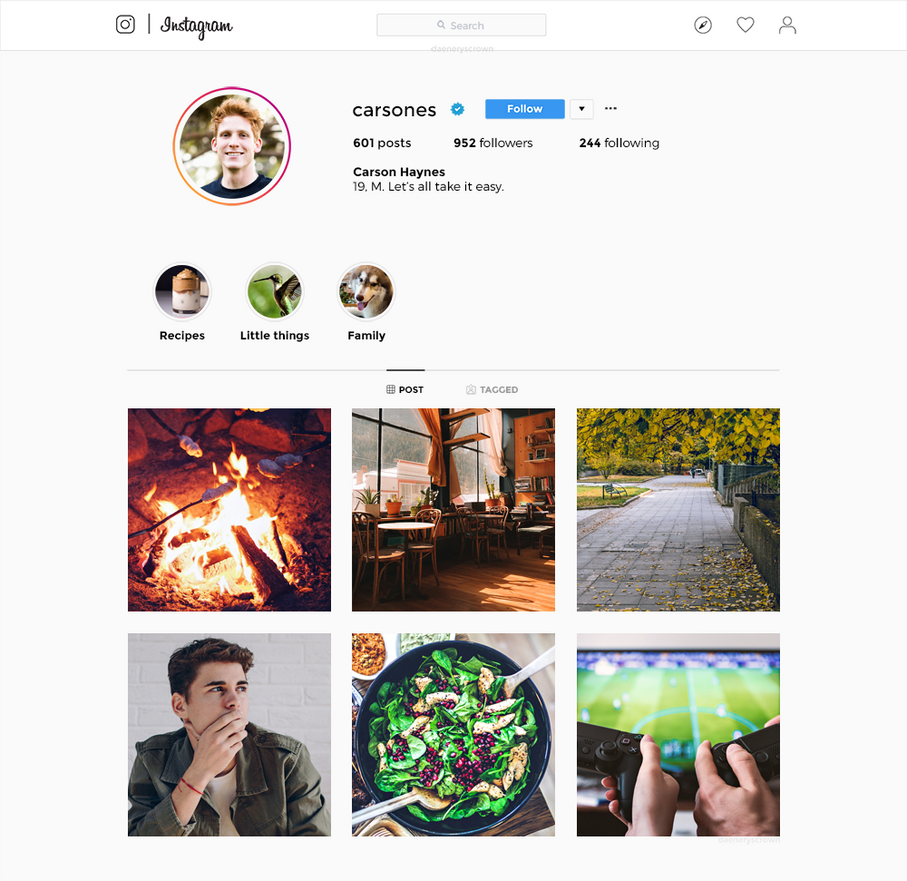 Carson - Instagram by Phoenix67 on DeviantArt
