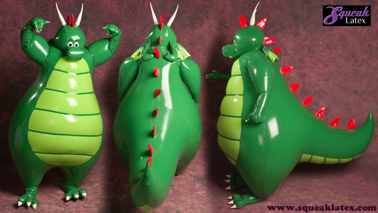 Squeaky Inflation Squeak Latex Inflatable Dragon Suit by BrianL61 on DeviantArt