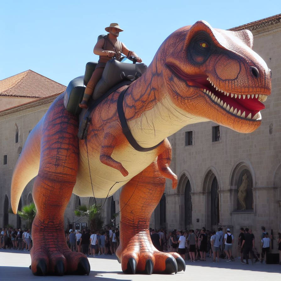 Boston Riding T Rex Riding a t-rex 01 Brians Bing by BrianL61 on DeviantArt