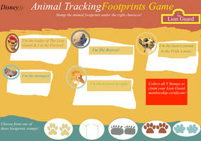 The Lion Guard Animal Tracking Footprints Game