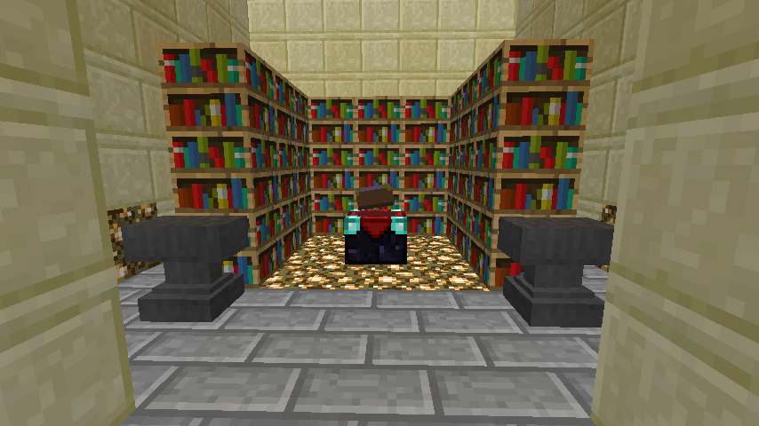 Minecraft Mountain Town Townhall Enchanting Room By