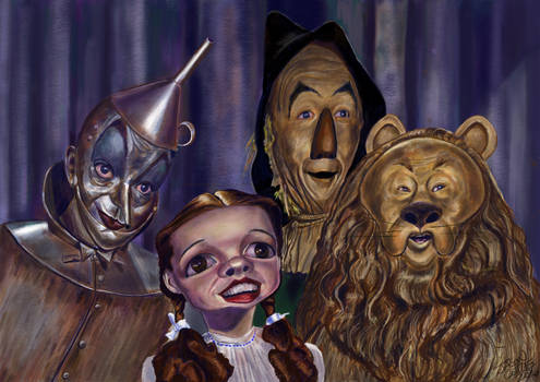 Wizard of Oz cast caricature