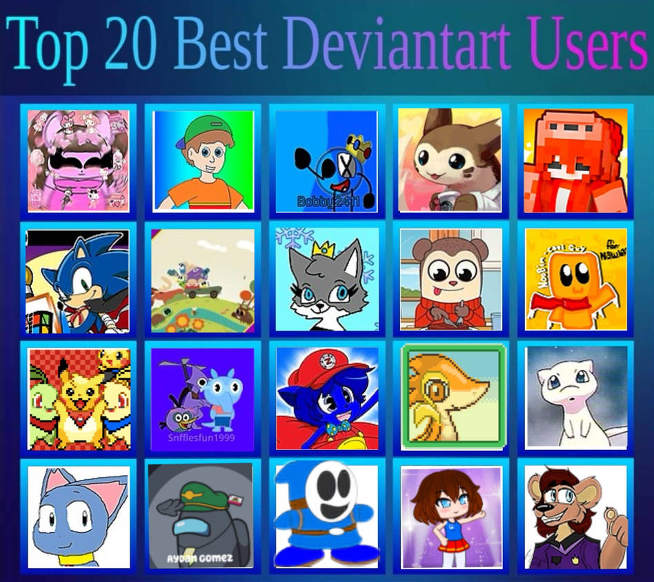 My Top 20 Best Deviantart Users by Xp2DSXL on DeviantArt