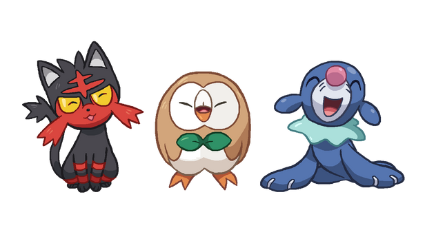 POKEMON SUN MOON STARTERS