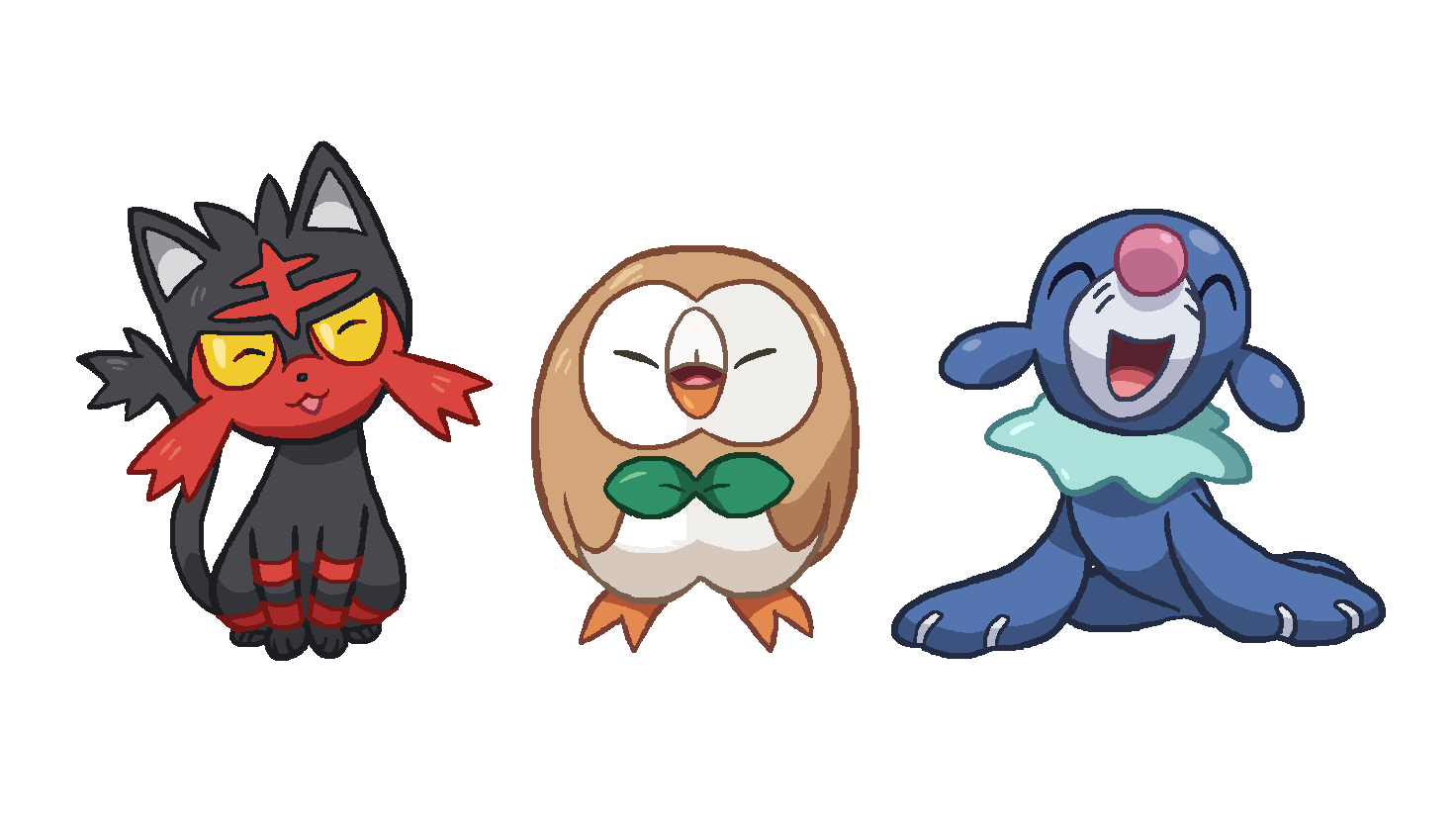 Pokemon Sun Moon Starters By Tzblacktd On Deviantart Pokemon Sun Moon Starters By Tzblacktd On Deviantart