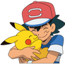 Ash and Pikachu Alola Hug