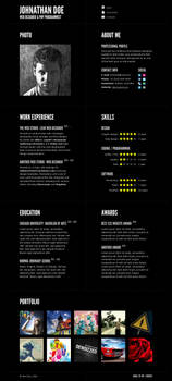 Typographic CV template