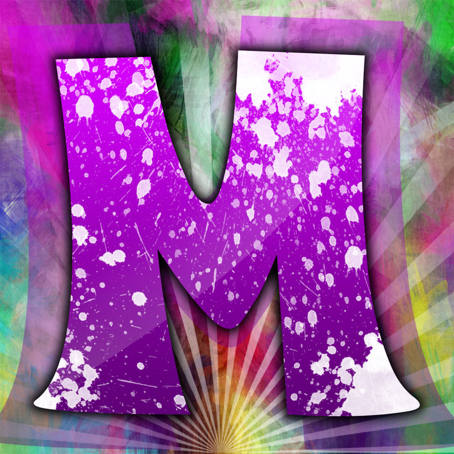 Purple M Logo Template