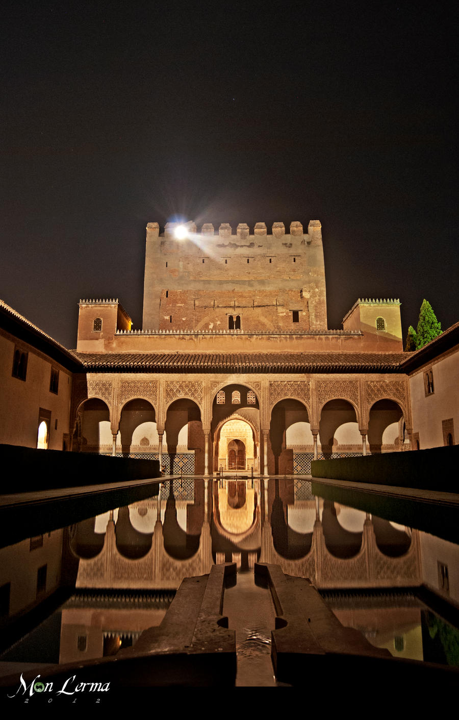 Alhambra Palace, at night