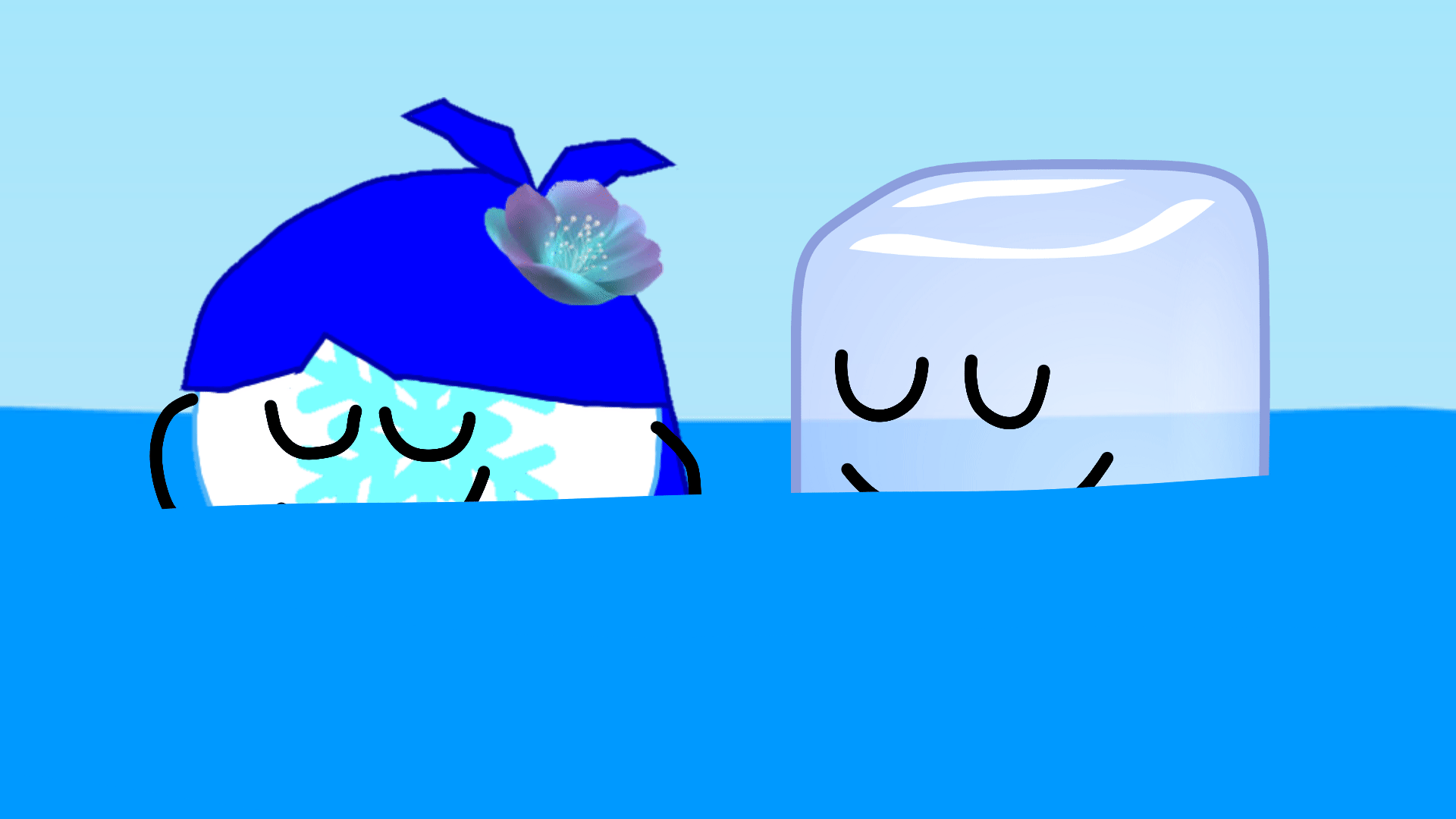 Deviantart Ice Cube Ice Cube and Ice Sphere in the river (animation) by CadenBBloxOnDA on ...