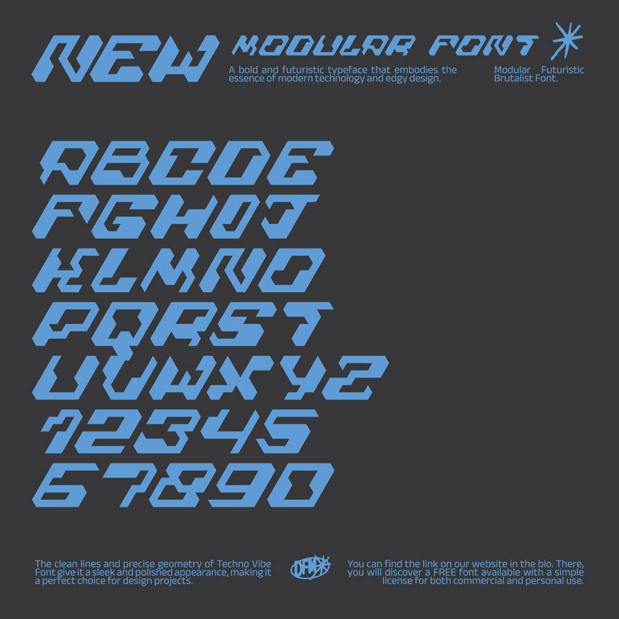 Techno Vibe Font - Modular Futuristic Brutalist Fo by ...