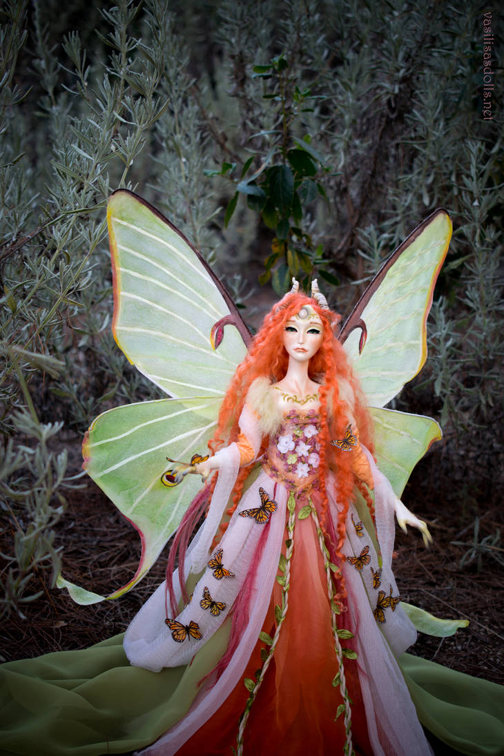 Elaine, moth fairy by Leablackvelvet