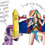 Rainbow Dash and Twilight Sparkle humanization.