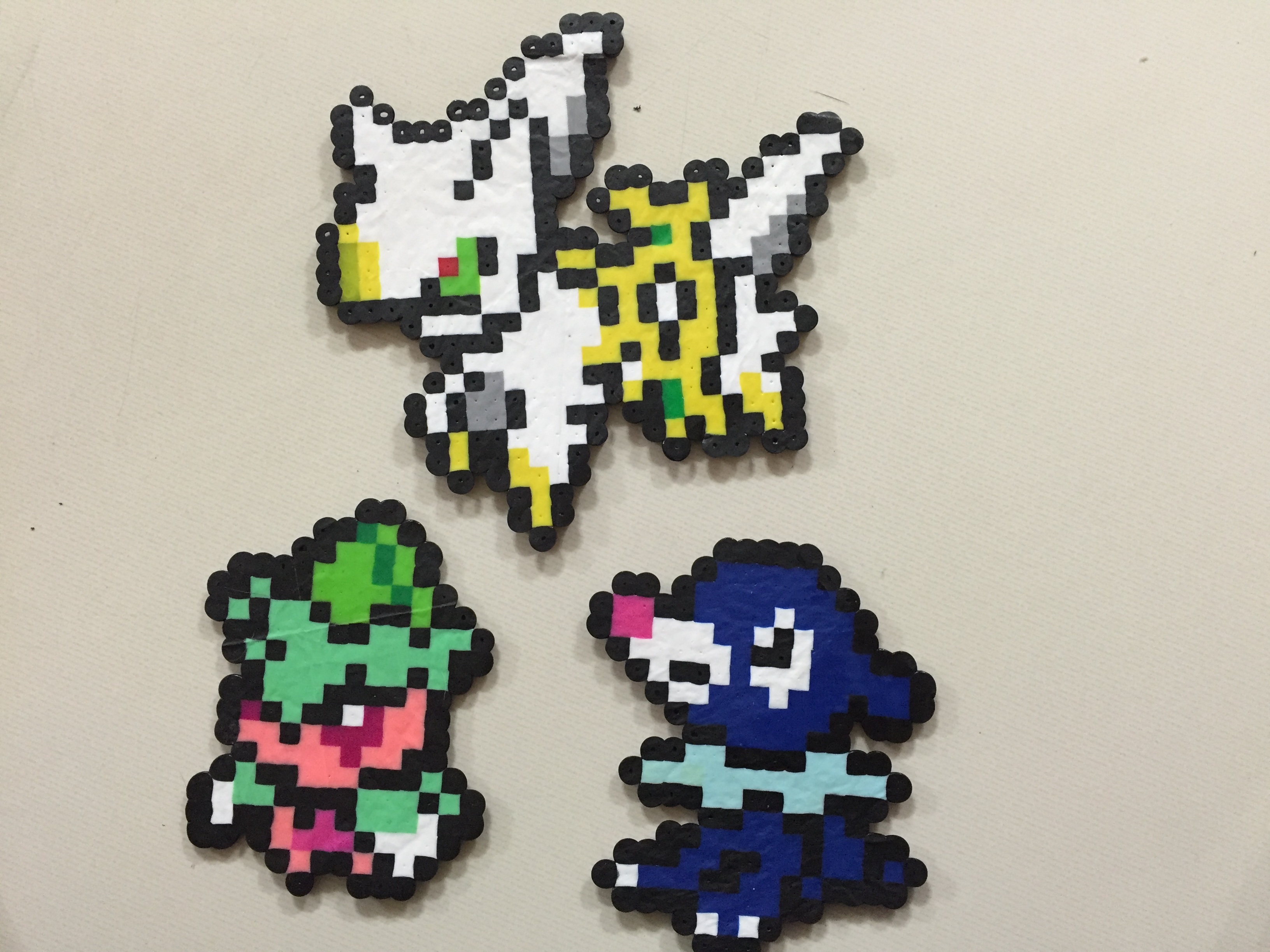 Pokemon Diamond and Pearl Starters Perlers by jrfromdallas on DeviantArt