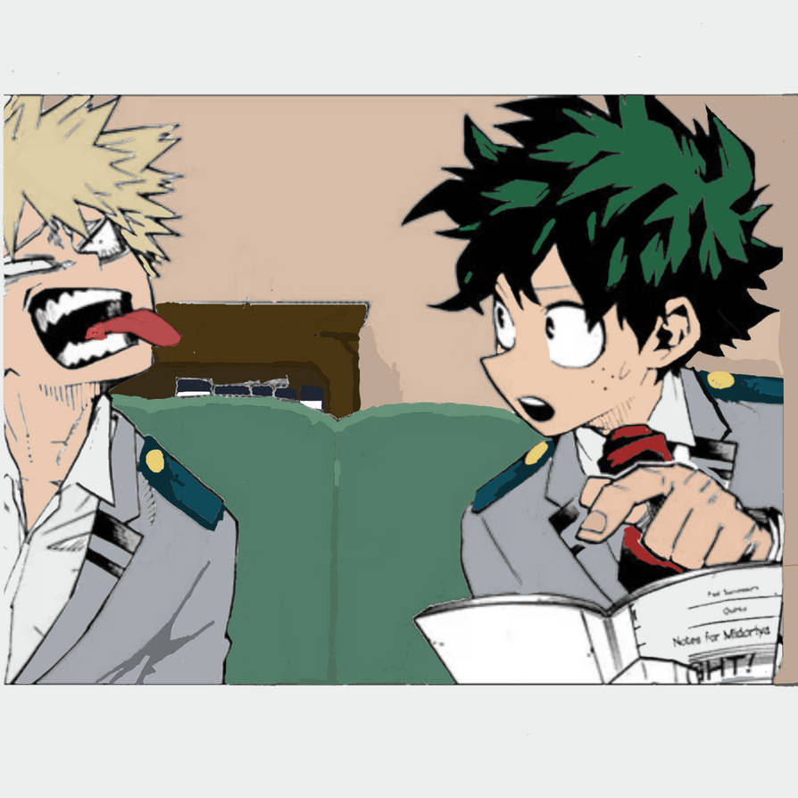 Deku and bakugo manga panel (coloured) by sonicfrank11 on DeviantArt
