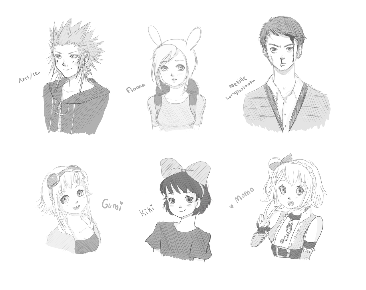 Style practice characters