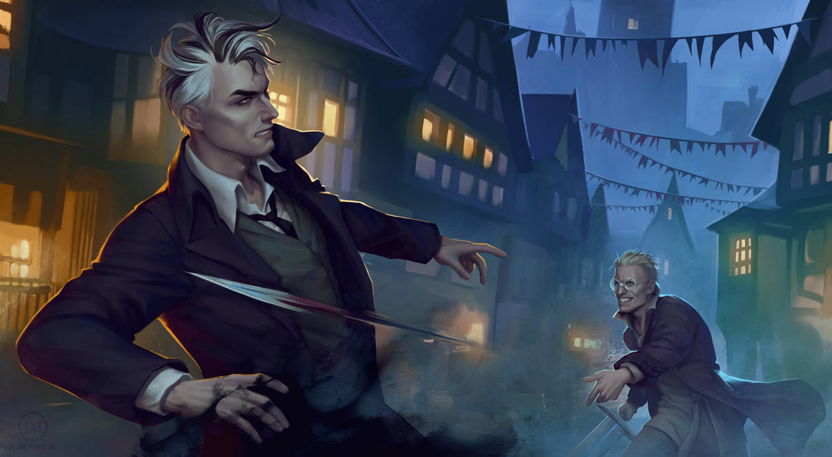 Night Riot Drawing Night fight, commission illustration by k-Manrik on DeviantArt