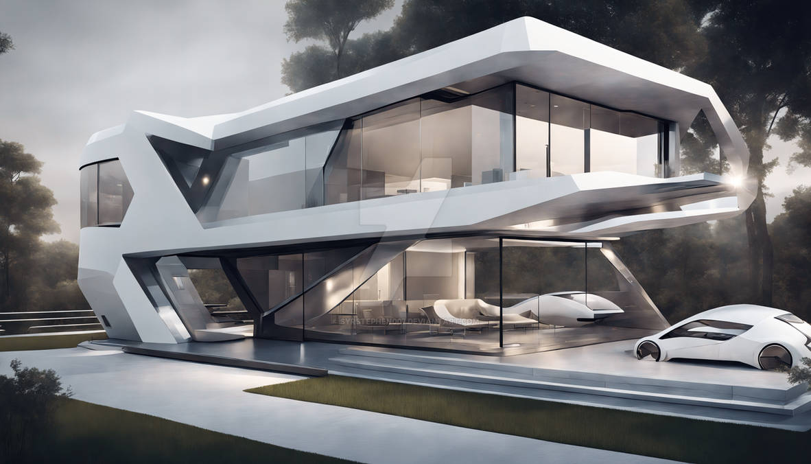 Mecha House Sci-fi futuristic concept house, high tech interio by SyrStephen007 on ...
