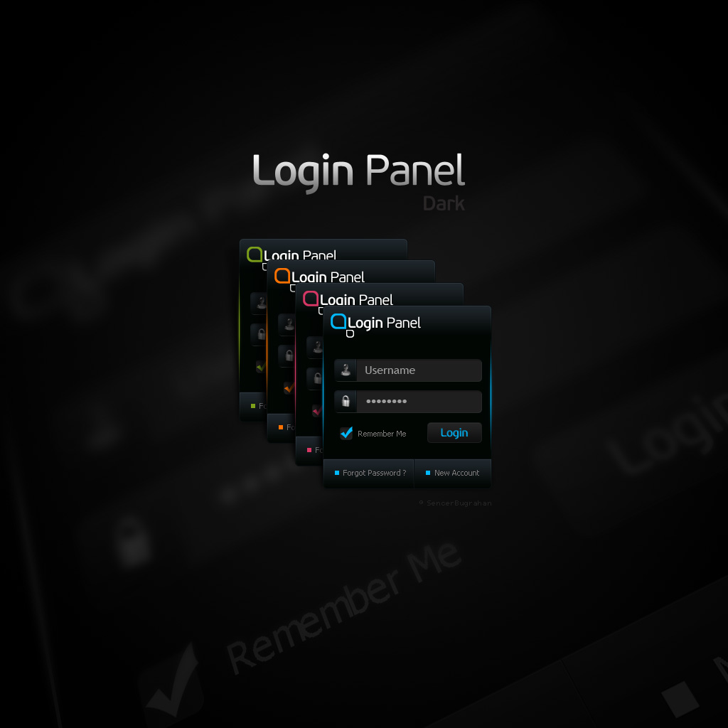 Free PSD Login Panel