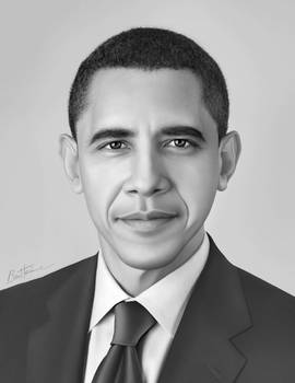 Barack Obama Portrait - 1 -
