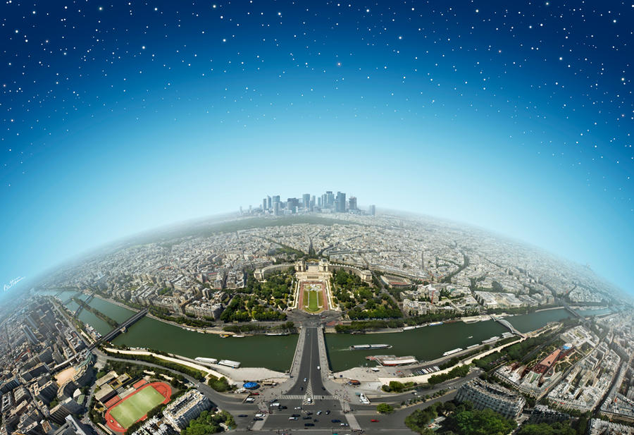 Paris from the Eiffel Tower by BenHeine