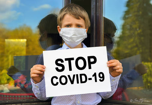Stop Covid - Young Boy During Covid-19 Lockdown -4