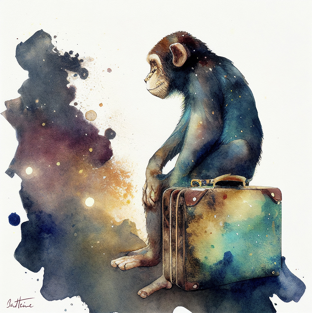 Monday Monkey - Ben Heine - Astro Cruise by BenHeine on DeviantArt