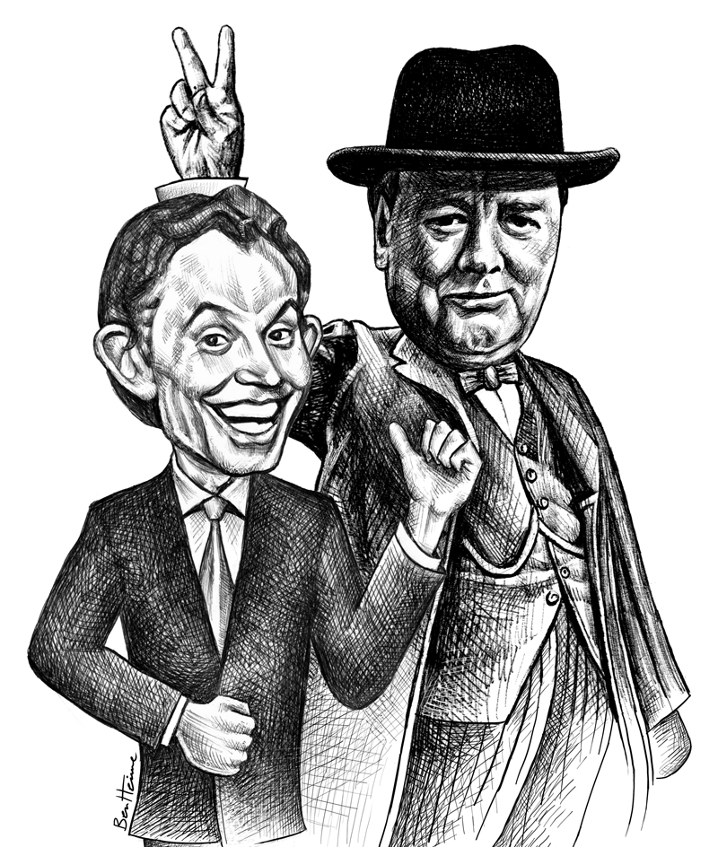 Tony Blair, Winston Churchill