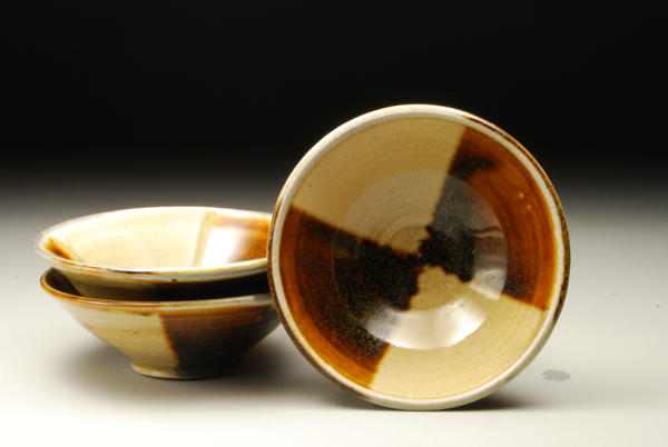 Divided Amber Bowls