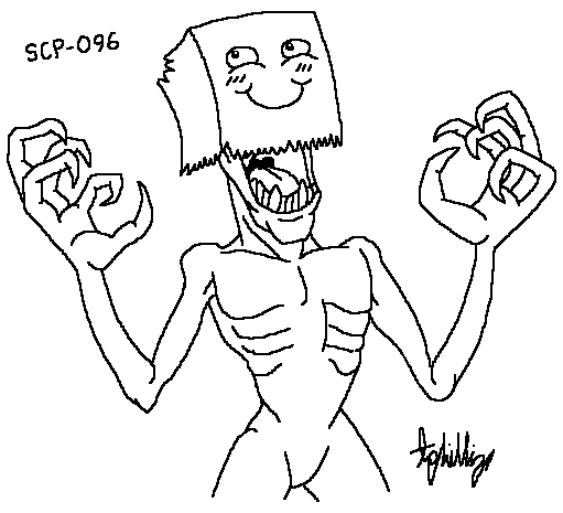 SCP 096 Coloring Page