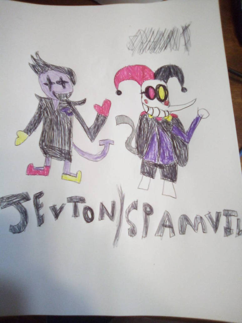 jevil and spamton swap by katomatic22 on DeviantArt